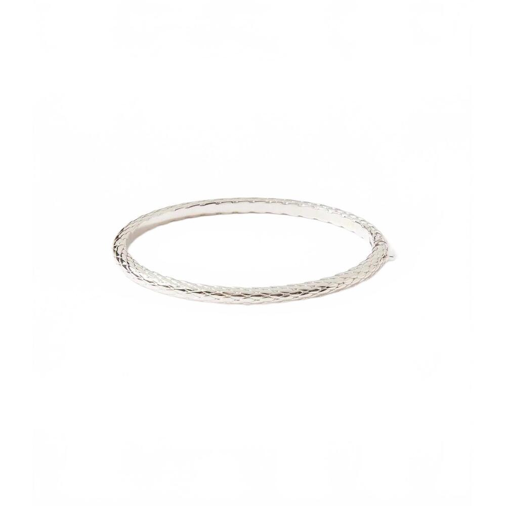NEW NATIVE GEM women's bangle bracelet in silver